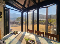 팔현리 썬룸 안 폴딩도어전용방충망 시공